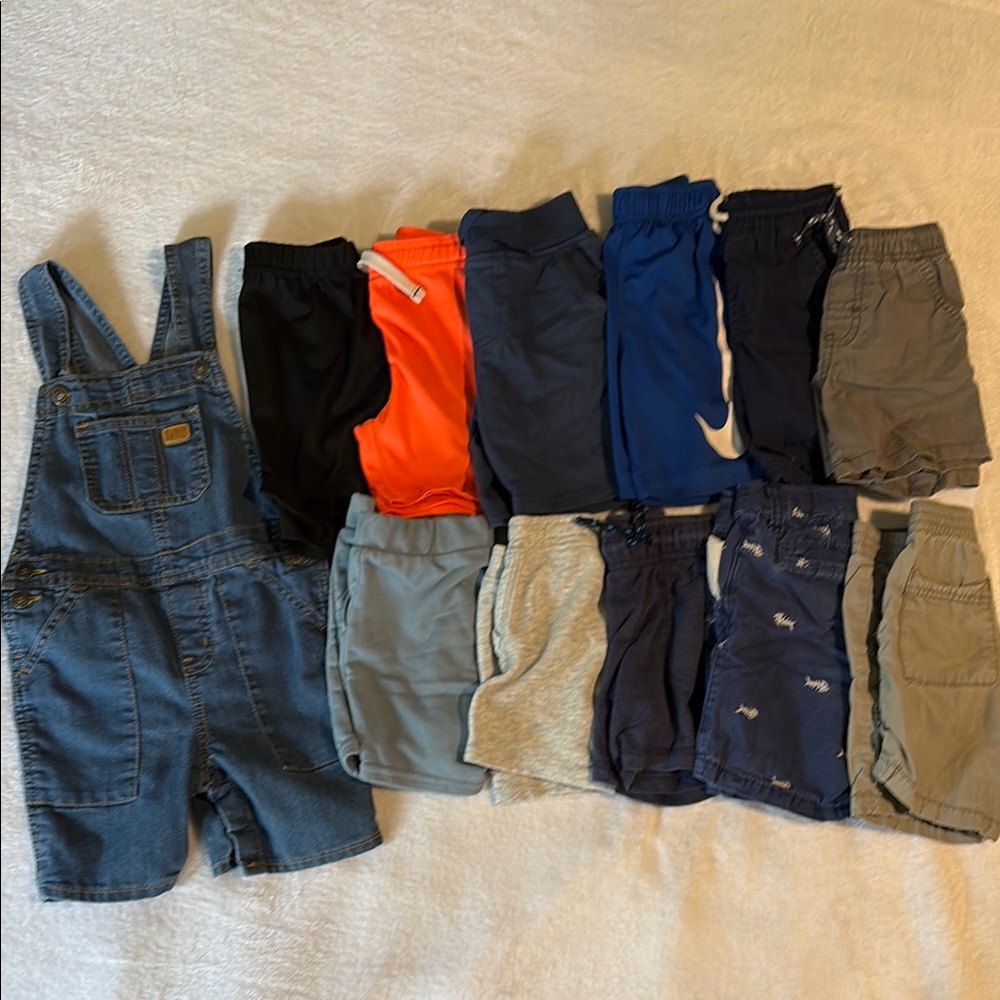 Kids Shorts and Denim Overalls Bundle